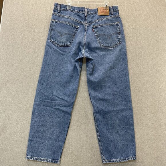 Vintage Levis 550 Jeans Men's 38x30 Relaxed Fit Straight Leg Blue Denim - Picture 15 of 16
